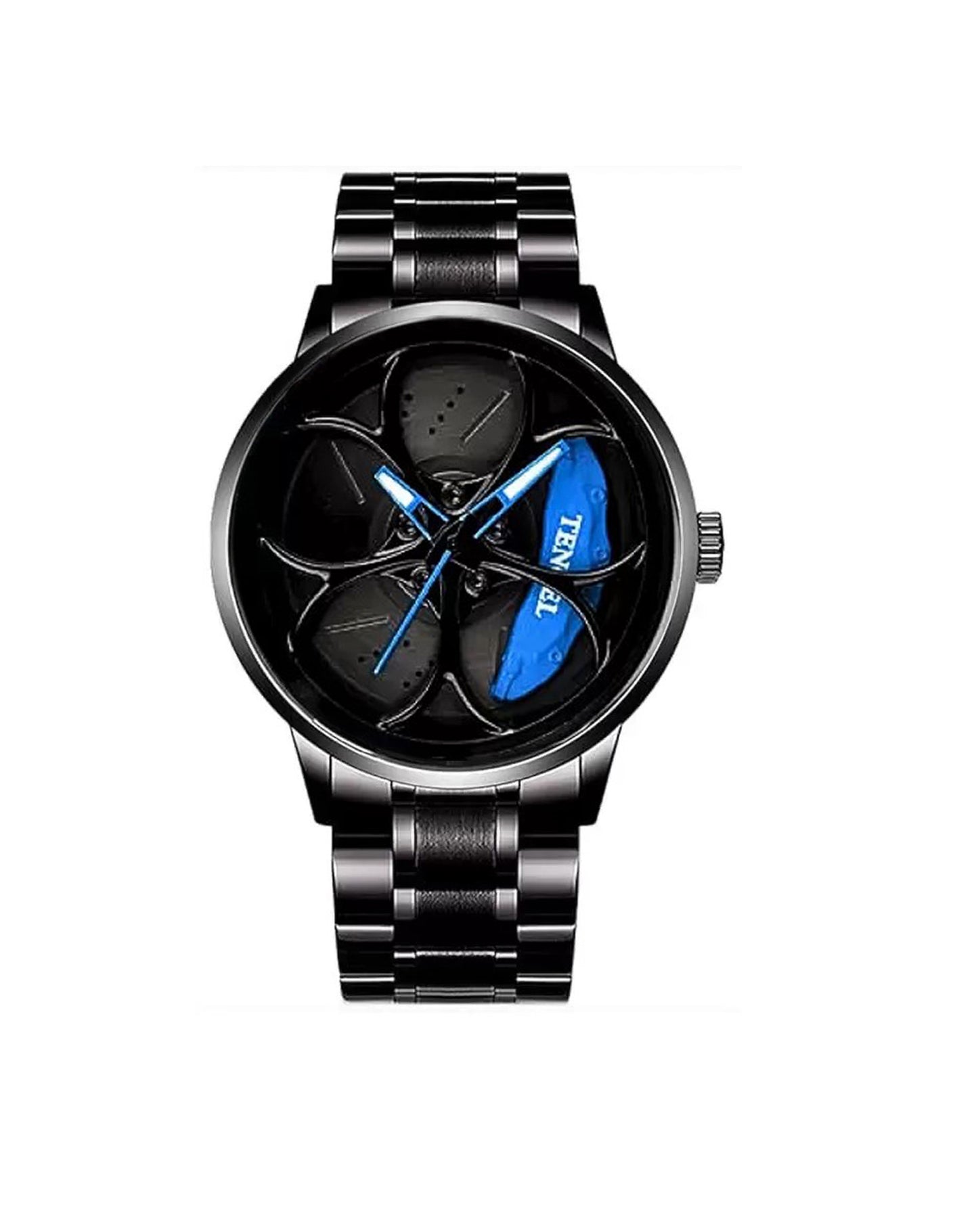 Tencel Car Wheel Watch Stainless Steel Chain Gyro watch