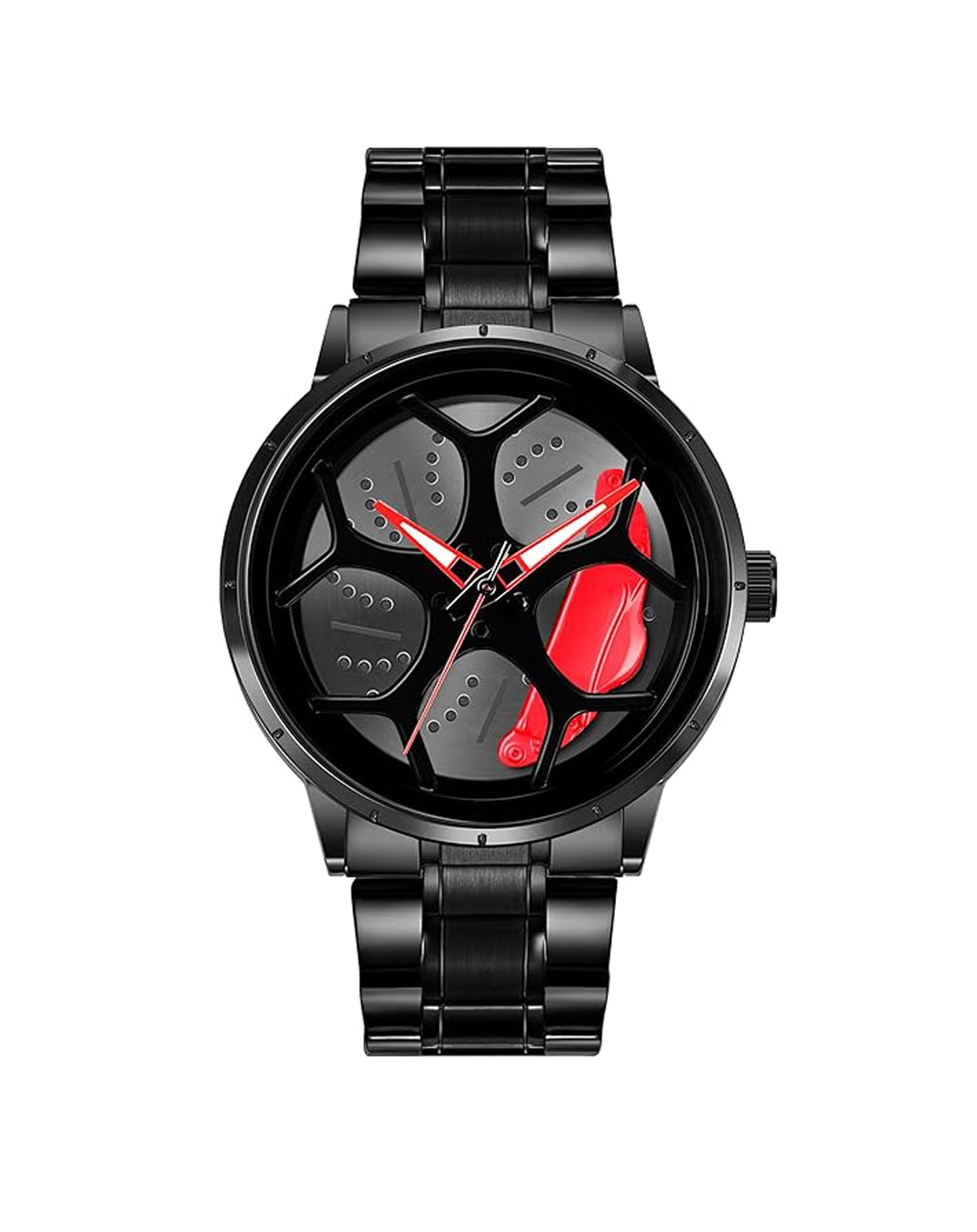 Tencel Car Wheel Watch Stainless Steel Chain Gyro watch