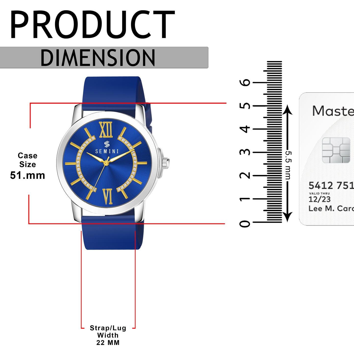 SEMINI Classic Analog Watch with Premium Silicone Strap