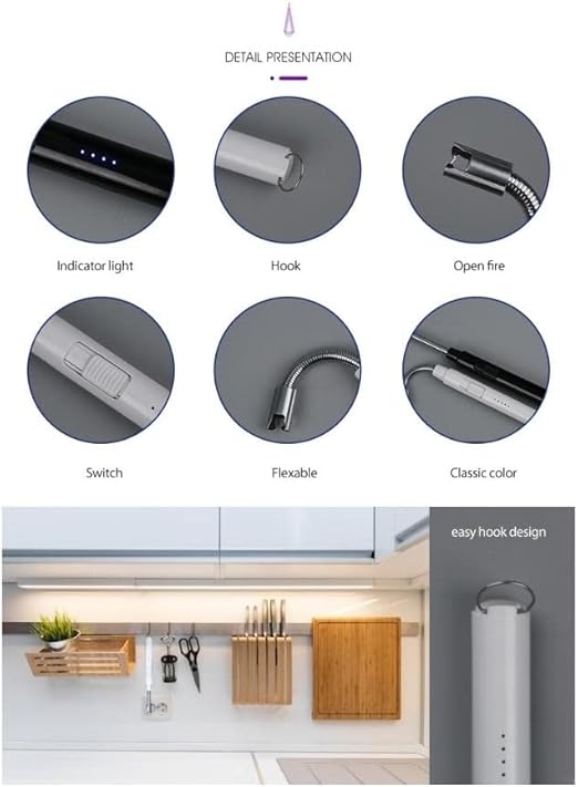 ANKOF Blaze Electronic Flameless Gas Lighter β USB Rechargeable