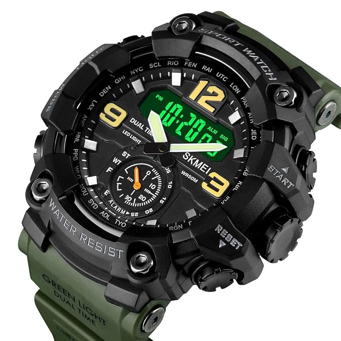 SKMEI Dual Time Sports Watch β Rugged Design, Ultimate Functionality
