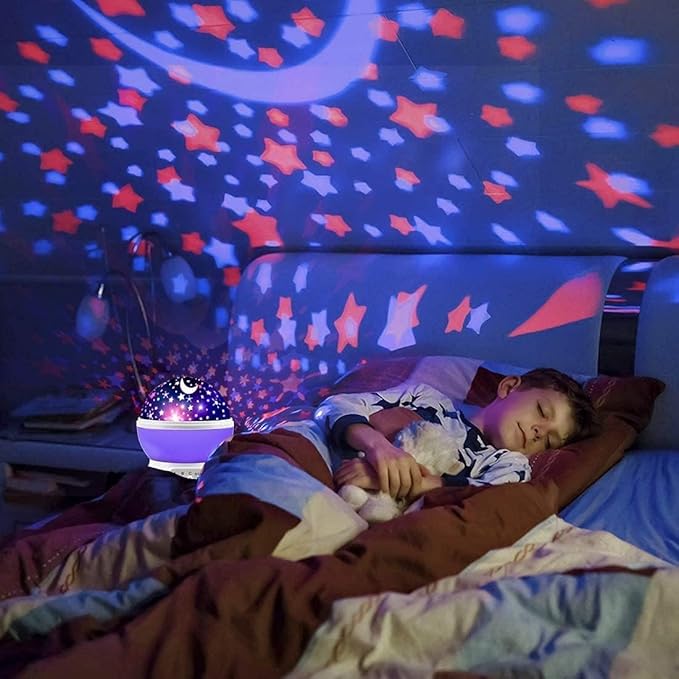 Romantic Sky Star Master Night Light Projector Children Kids Baby Sleep Lighting, 360° Rotating Starry Lamp
