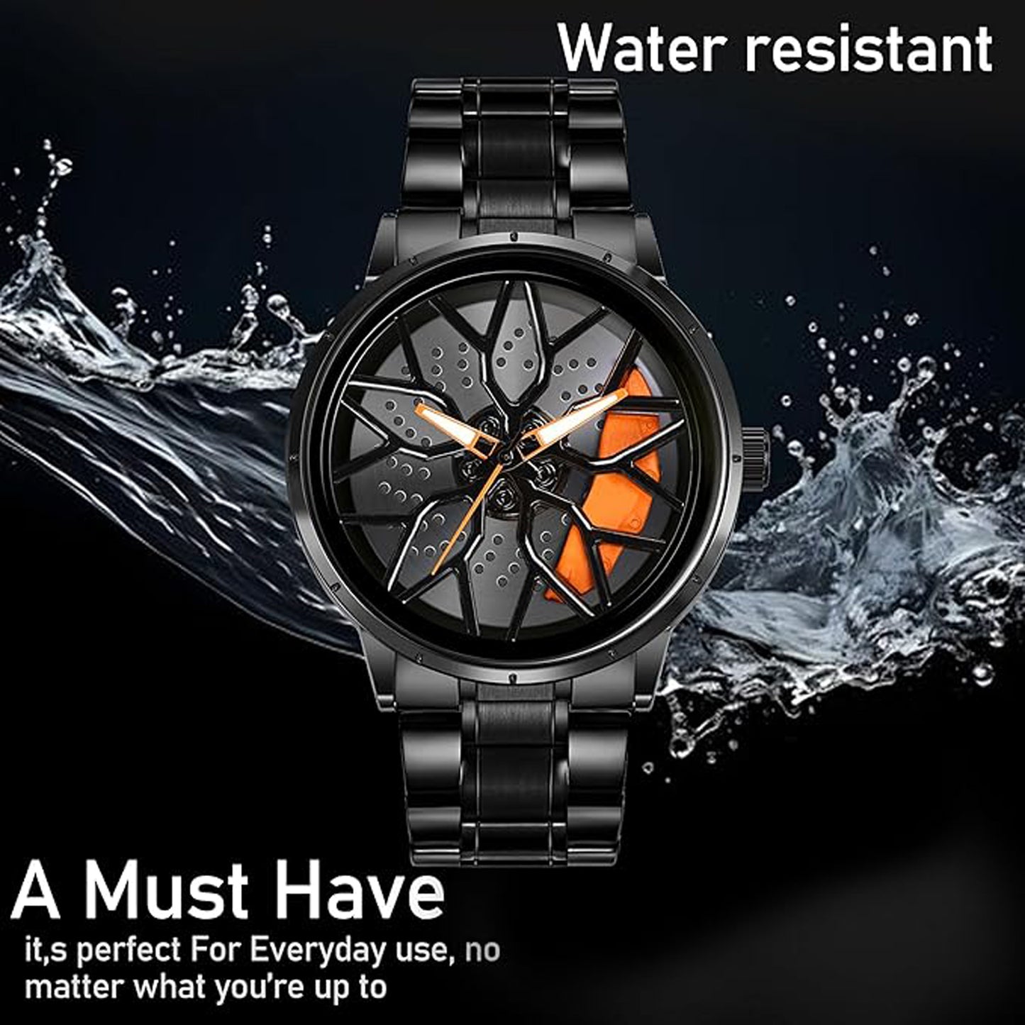 Tencel Car Wheel Watch Stainless steel Chain Lotus