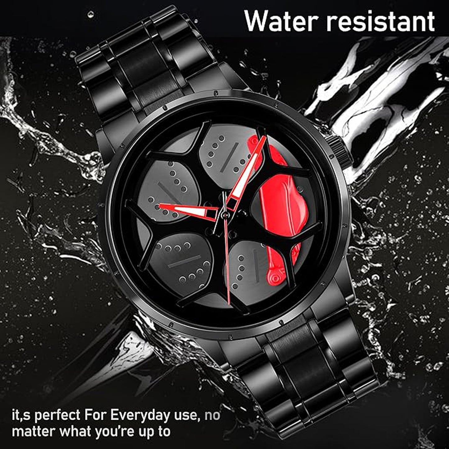 Tencel Car Wheel Watch Stainless Steel Chain Gyro watch