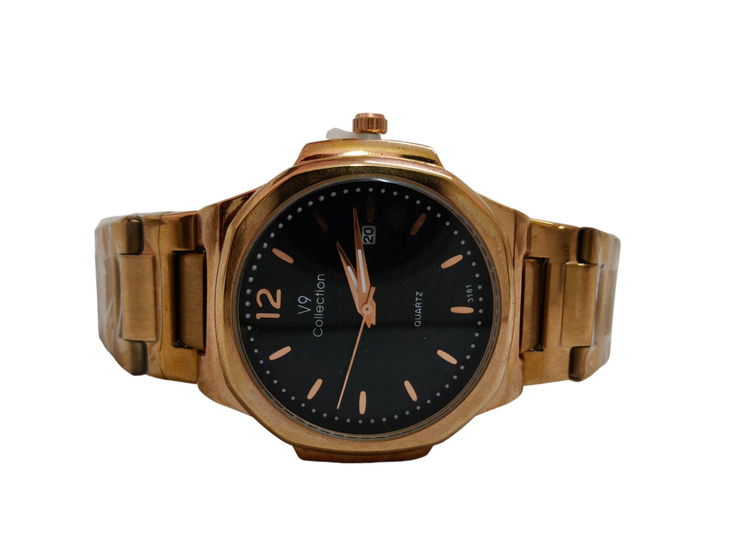 V9 Collection Stainless Steel Analog Watch with Date Function