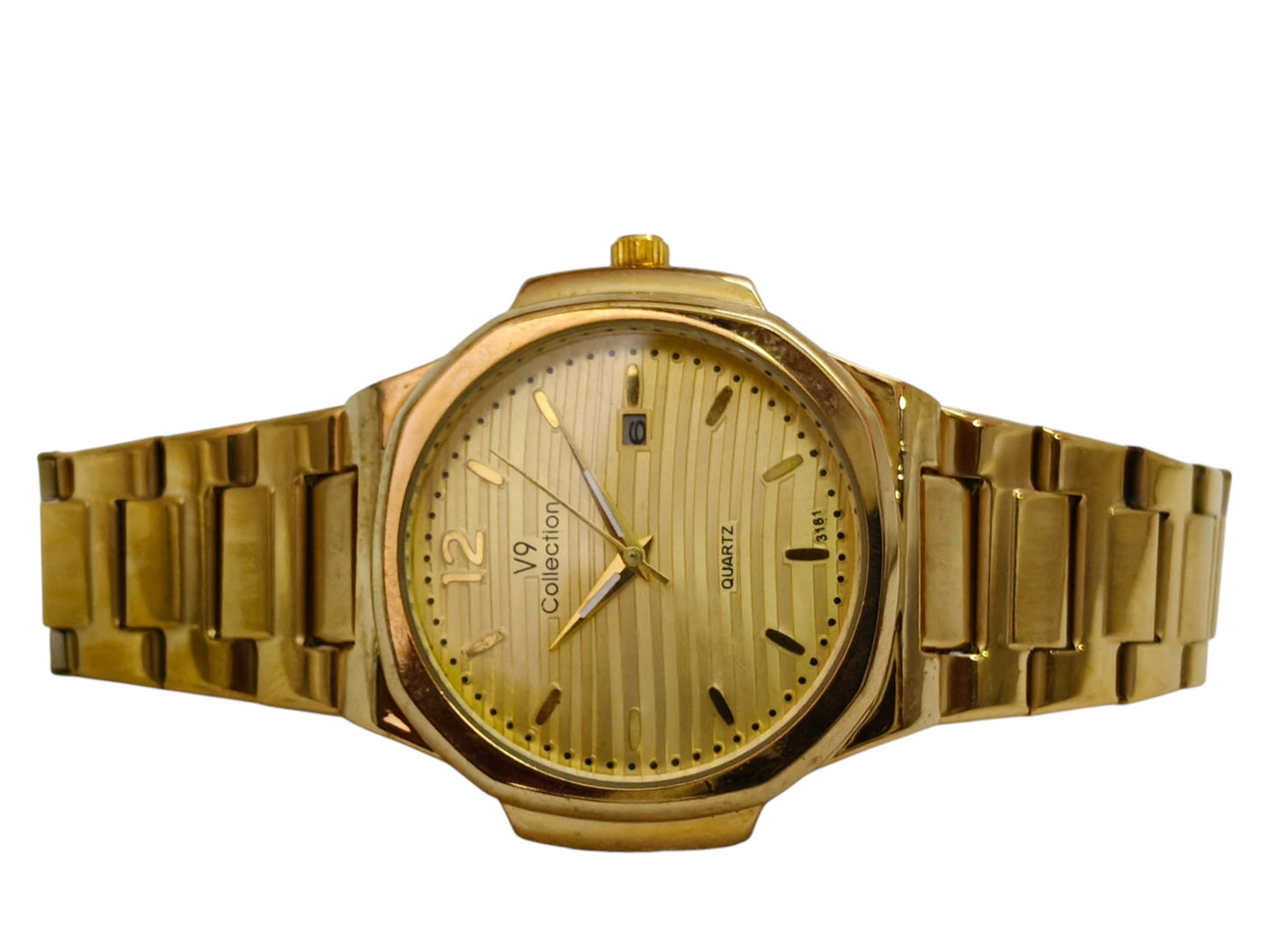 V9 Collection Stainless Steel Analog Watch with Date Function