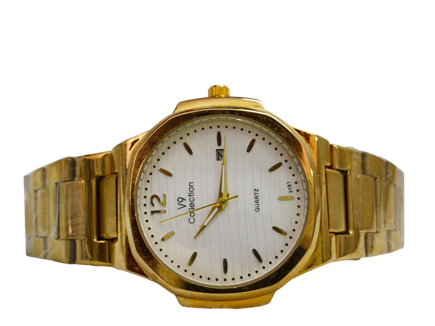 V9 Collection Stainless Steel Analog Watch with Date Function