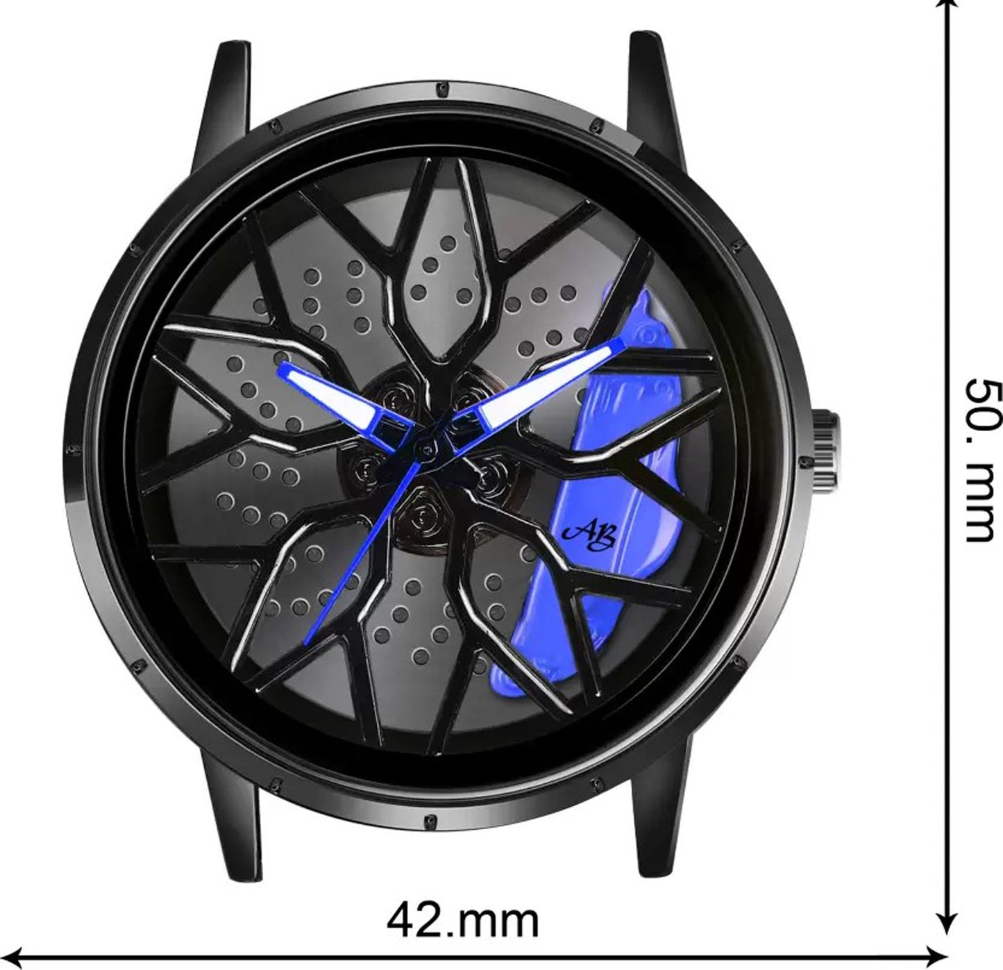 Tencel Silicon Strap Car Wheel Watch for Men