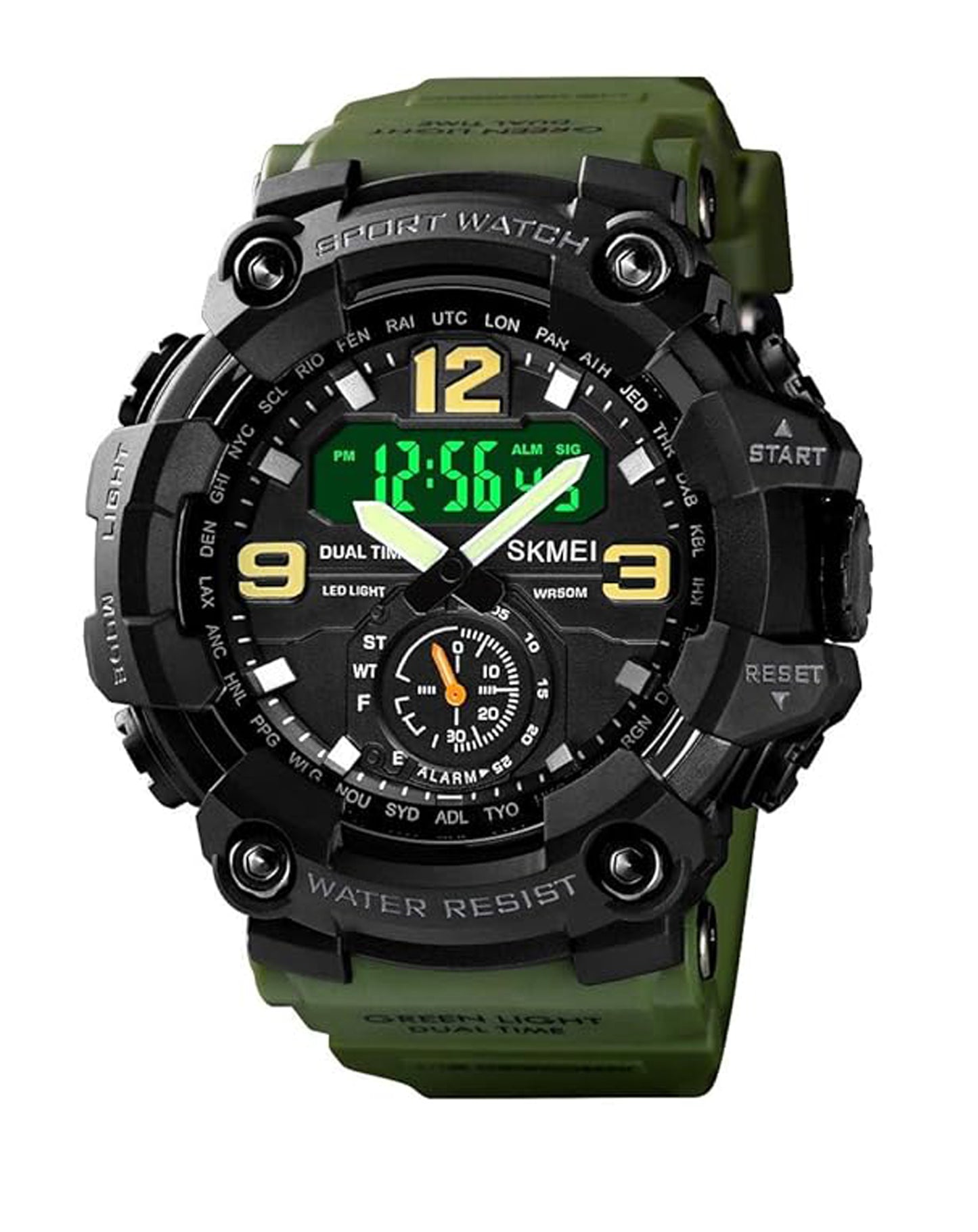 SKMEI Dual Time Sports Watch β Rugged Design, Ultimate Functionality