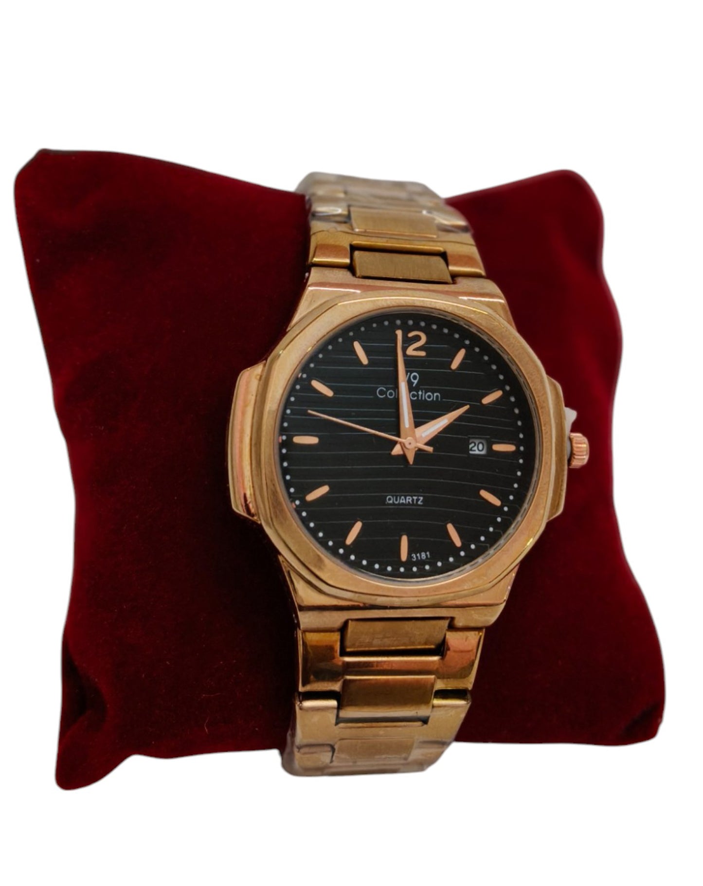 V9 Collection Stainless Steel Analog Watch with Date Function