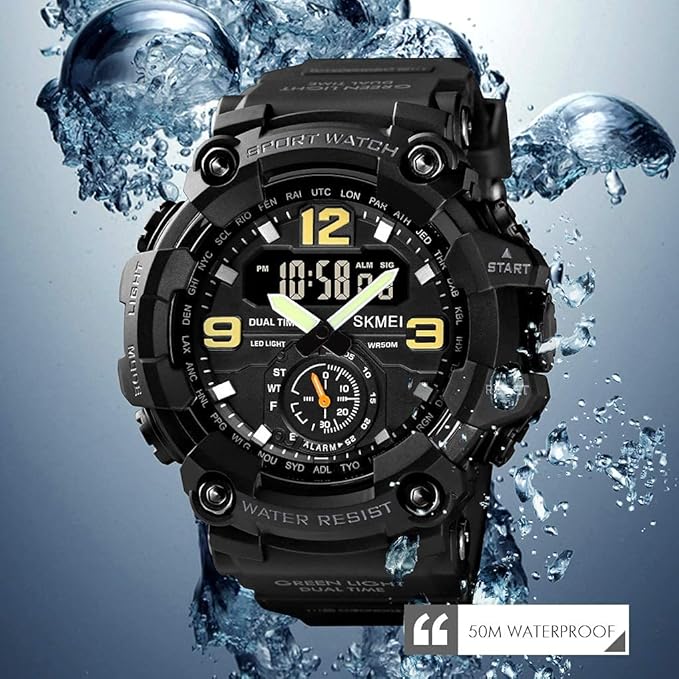 SKMEI Dual Time Sports Watch – Rugged Design, Ultimate Functionality