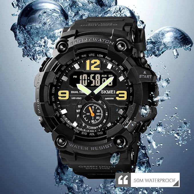SKMEI Dual Time Sports Watch – Rugged Design, Ultimate Functionality