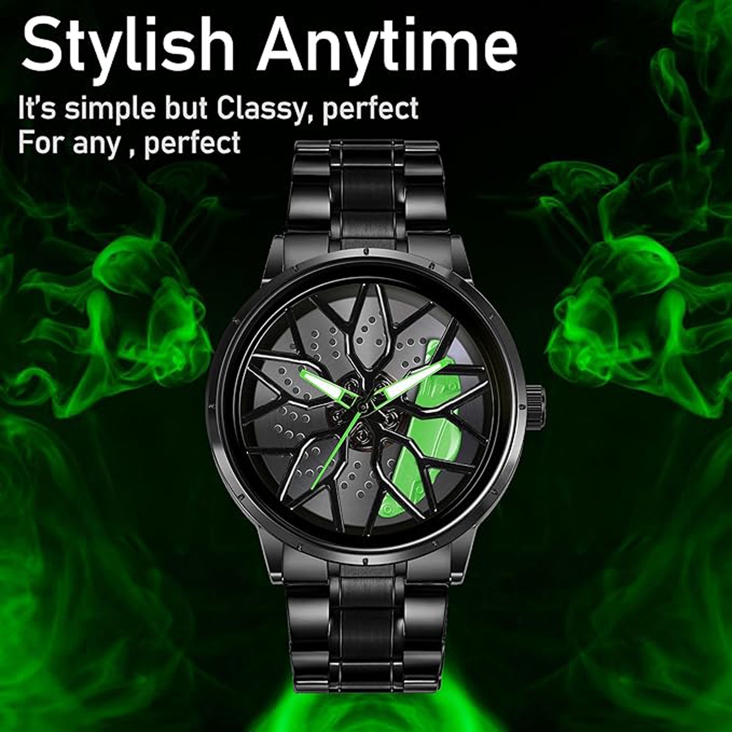 Tencel Car Wheel Watch Stainless steel Chain Lotus