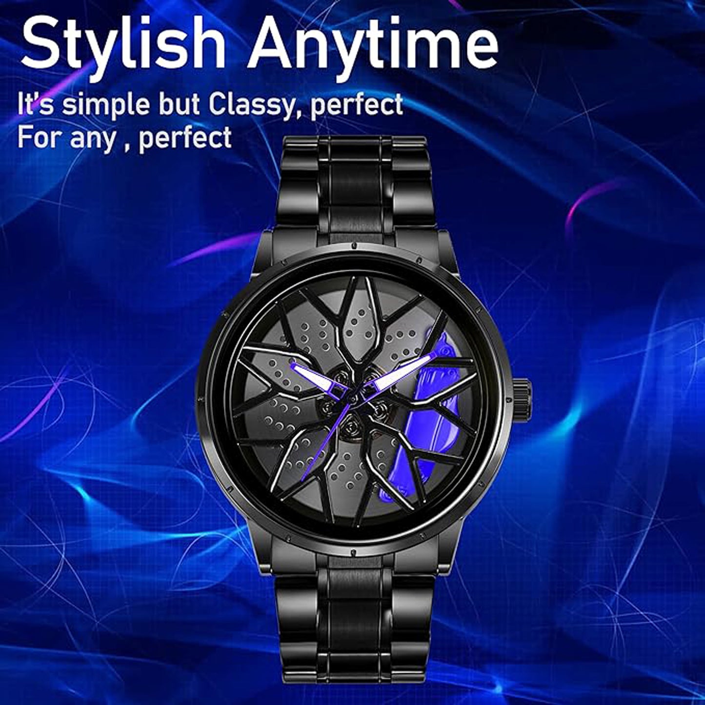Tencel Car Wheel Watch Stainless steel Chain Lotus