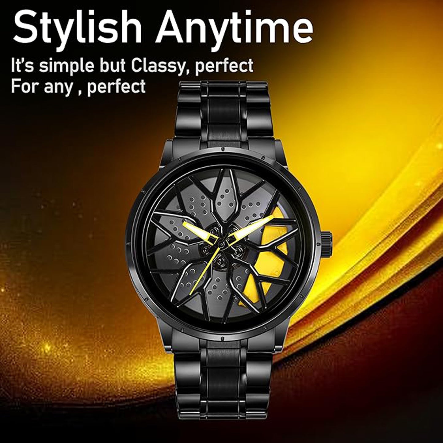 Tencel Car Wheel Watch Stainless steel Chain Lotus