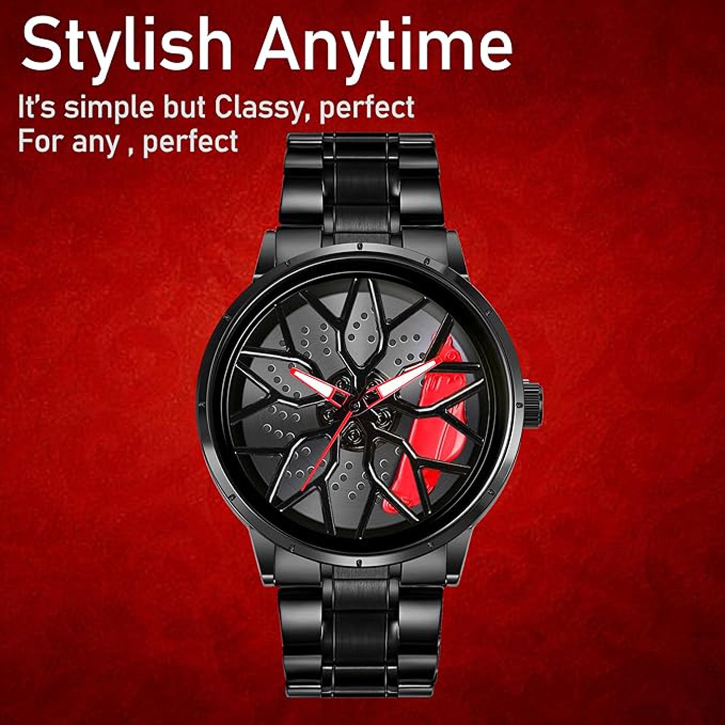 Tencel Car Wheel Watch Stainless steel Chain Lotus