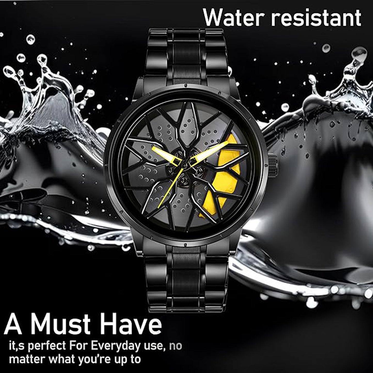 Tencel Car Wheel Watch Stainless steel Chain Lotus