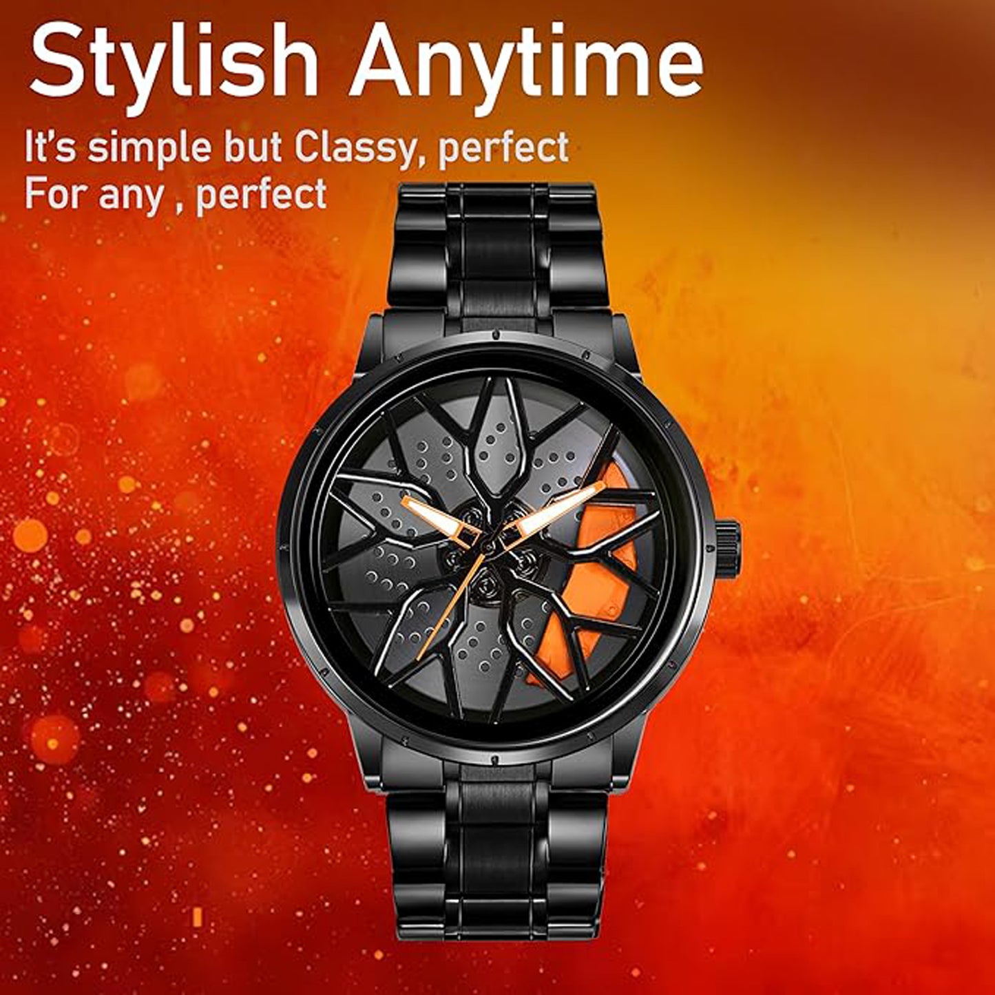 Tencel Car Wheel Watch Stainless steel Chain Lotus