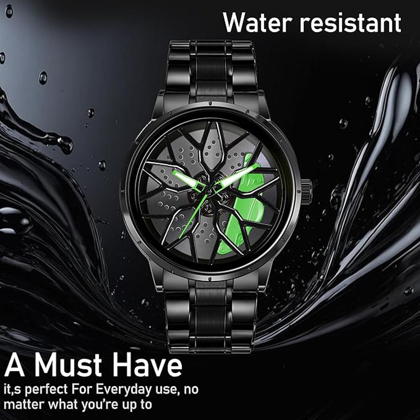 Tencel Car Wheel Watch Stainless steel Chain Lotus