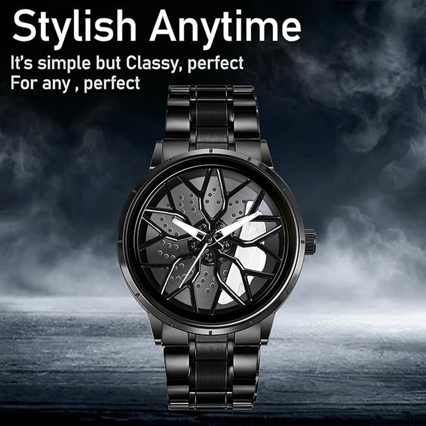 Tencel Car Wheel Watch Stainless steel Chain Lotus