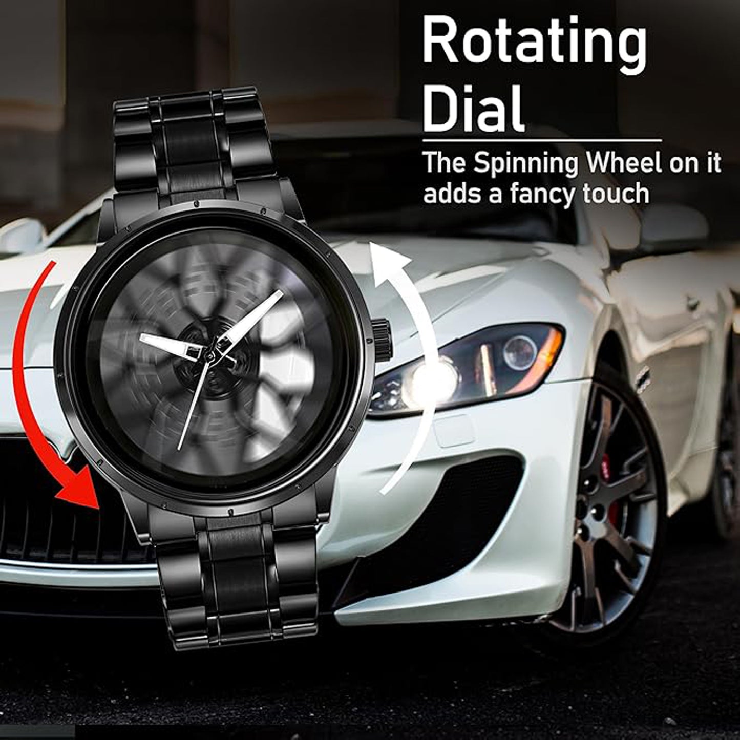Tencel Car Wheel Watch Stainless steel Chain Lotus