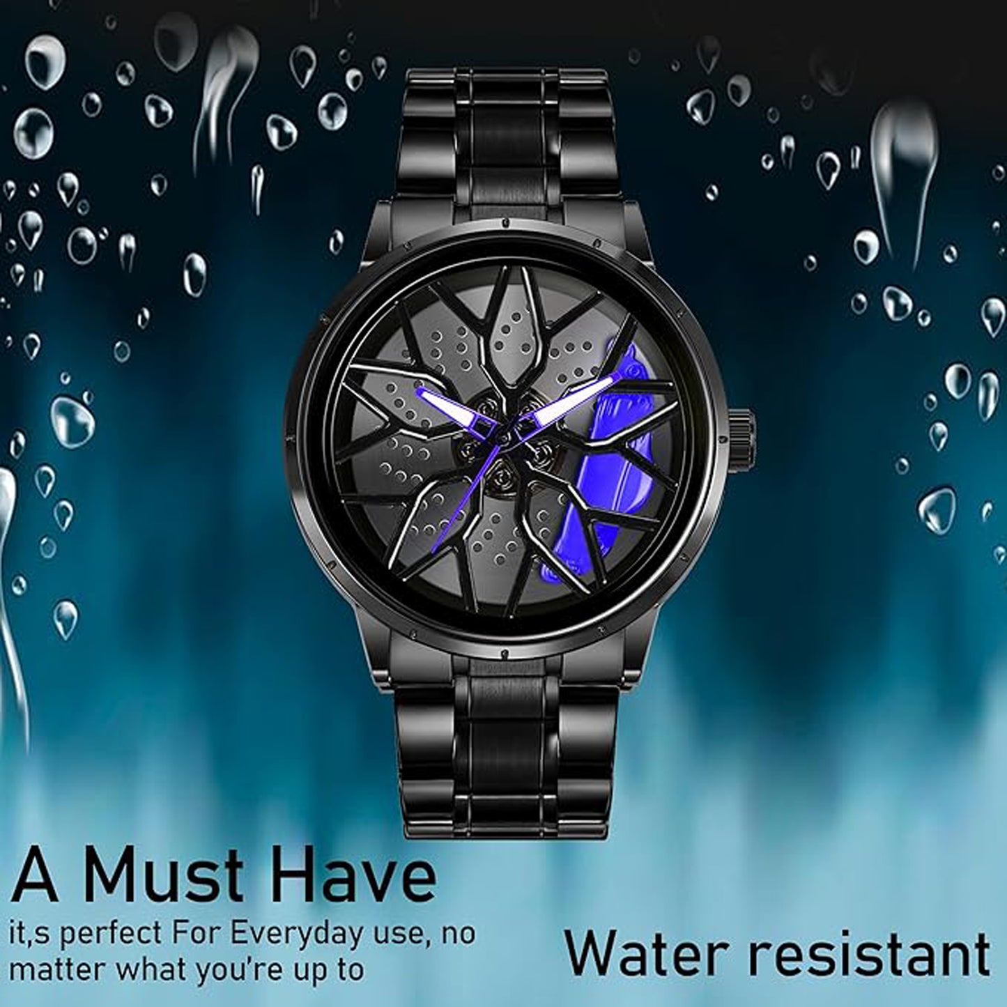 Tencel Car Wheel Watch Stainless steel Chain Lotus