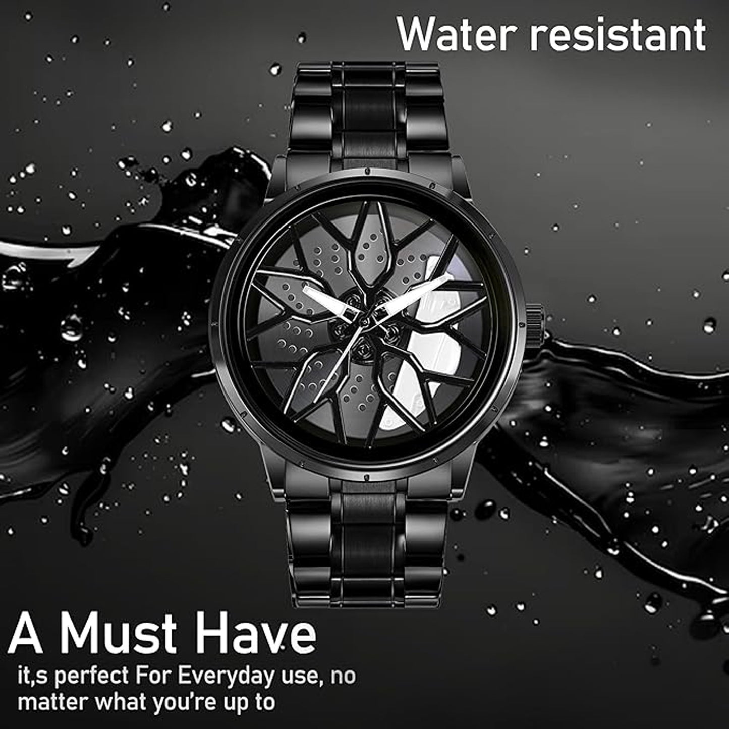 Tencel Car Wheel Watch Stainless steel Chain Lotus