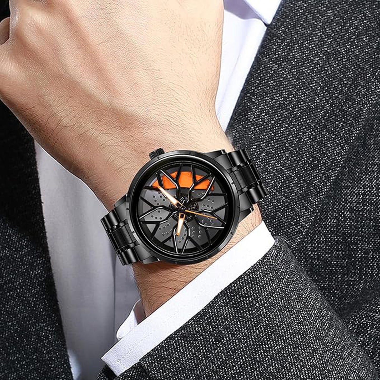 Tencel Car Wheel Watch Stainless steel Chain Lotus