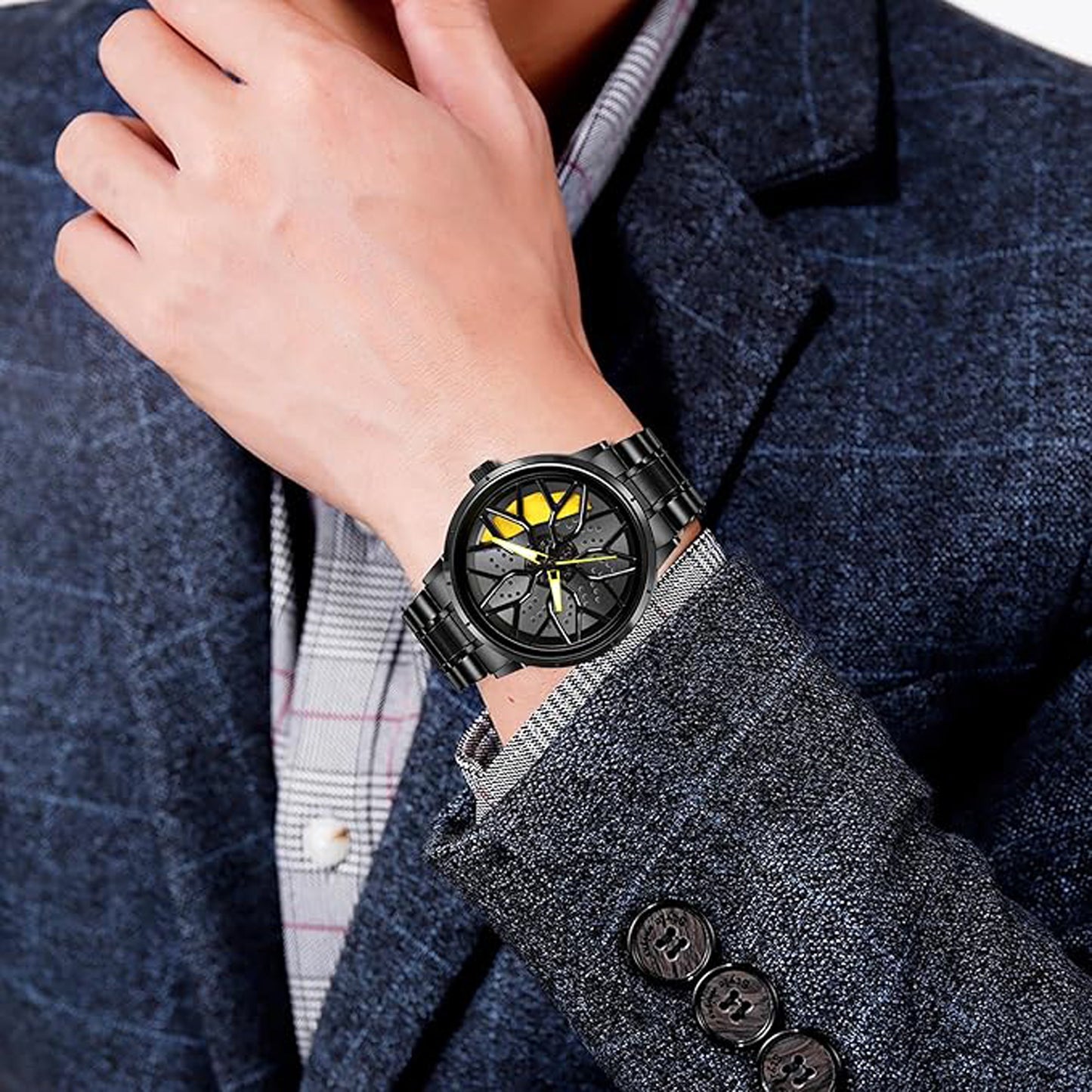 Tencel Car Wheel Watch Stainless steel Chain Lotus
